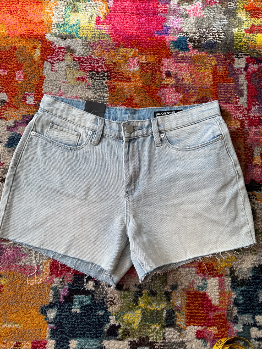 Blank NYC Light Blue Denim Cutoff Shorts